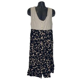 Lisa II Floral Print Maxi Dress Dress (Size:16, Color:Grey/Black)